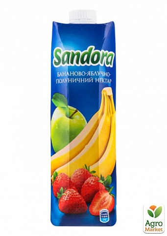 Нектар бананово-яблучно-полуничний ТМ "Sandora" 0,95л упаковка 10шт - фото 2