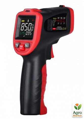 Безконтактний інфрачервоний термометр (пірометр) цв дисплей, термопара -50-850°C, 12:1, EMS=0,1-1 WINTACT WT323B - фото 6