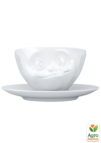 Чашка з блюдцем для кави Tassen "Смакота" (200 мл), порцеляна (TASS14601/TA)