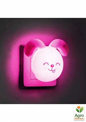 Світильник нічний FN1167 "зайчик вушка вниз" рожевий, з вимикачем (23349) - фото 2
