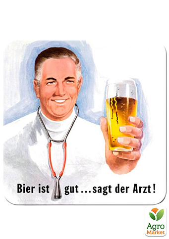 Магнит 8x6 см "Bier und Spirituosen ist gut". sagt der Arzt" Nostalgic Art (14114)