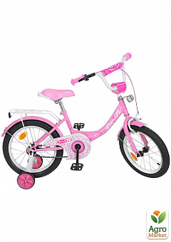 Велосипед дитячий PROF1 16д.  Princess,SKD75,ліхтар,дзвінок,дзеркало,дод.кол.,кошик,рожевий1