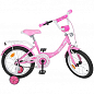 Велосипед детский PROF1 16д. Princess,SKD75,фонарь,звонок,зеркало,доп.кол.,корзина,розовый (Y1611-1)