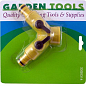 Адаптер-трійник з двома запірними кранами з внутрішнім різьбленням 3/4 ТМ "Garden Tools" 33G0314