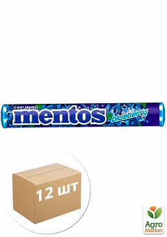 Жувальне драже (Чорниця) ТМ "Mentos" 37.5г упакування 12 шт1