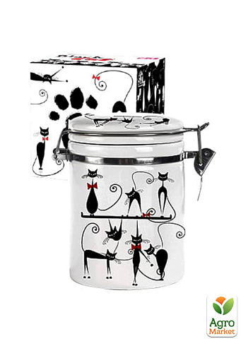 Ємність для сипучих продуктів 0,5л 'Чорна кішка' (h-10см, d-9,5см) (630-12)