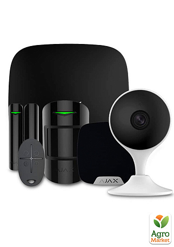 Комплект сигнализации Ajax StarterKit + HomeSiren black + Wi-Fi камера 2MP-C22EP-A