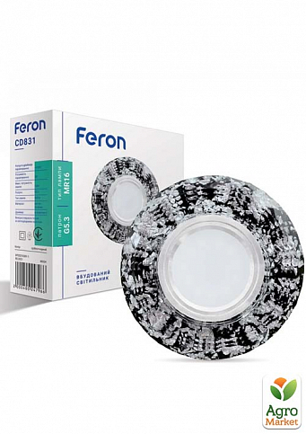 Встраиваемый светильник Feron CD831 с LED подсветкой (40024)