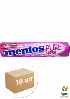 Гумка жувальна Pure fresh roll Тутті-фрутті ТМ "Ментос" 15,75г упаковка 16 шт1