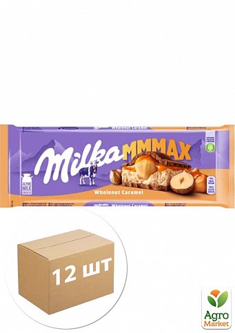 Шоколад цільний горіх та карамель (Toffi) ТМ "Milka" 300г упаковка 12шт