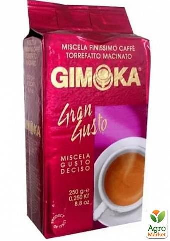 Кофе молотый (Gran Gusto) красный ТМ "GIMOKA" 250г упаковка 20шт - фото 2