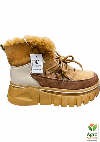 Жіночі зимові черевики Violeta Wonex DSO20-897 40 24,5см Коричневі