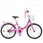 Велосипед детский PROF1 20д. Princess,SKD75,фонарь,звонок,зеркало,подножка,корзина,фуксия (Y2016-1)