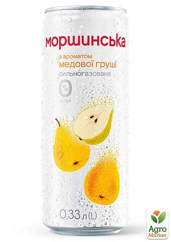 Напій Моршинська з ароматом медової груши з\б 0,33л