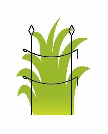 Шпалера для рослин ТМ "ORANGERIE" тип H (зелений колір, висота 2000 мм, ширина 500 мм, діаметр дроту 6 мм)