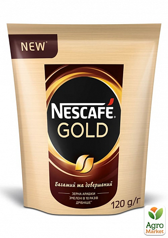 Кава «Nescafe» Голд 120г (м'яка пачка) упаковка 8шт - фото 2
