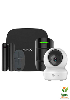 Комплект бездротової сигналізації Ajax StarterKit black + Wi-Fi камера 2MP-CS-C6N2
