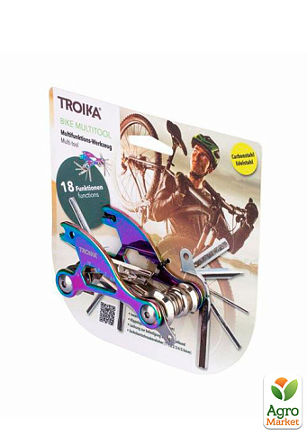 Мультиінструмент для велосипедів Troika Bike Tool, з 18 функціями, райдужна обробка (BTL15/MC) - фото 2