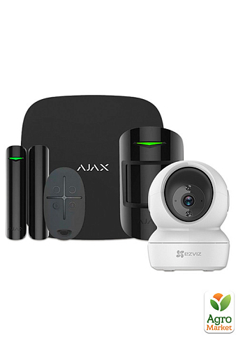 Комплект бездротової сигналізації Ajax StarterKit black + Wi-Fi камера 2MP-CS-C6N