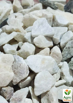 Декоративные камни Мраморная крошка белая "Каррара" фракция 5-20 мм 1 кг1