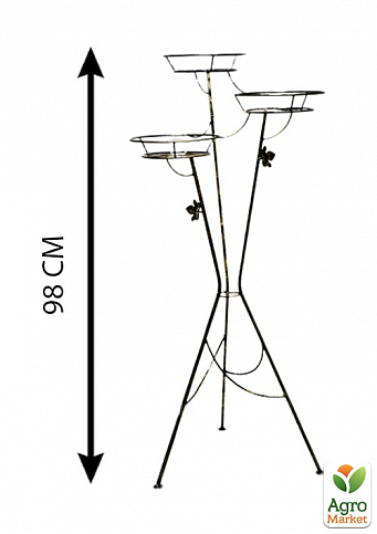 Подставка "Мальвина №2" на 3 вазона, высота 98см - фото 2