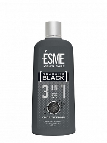 Гель-шампунь для душа Graphite Black, ТМ "ESME" 400г