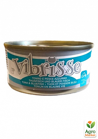Vibrisse Влажный корм для кошек с тунцом и голубой рыбой  70 г (1975030)