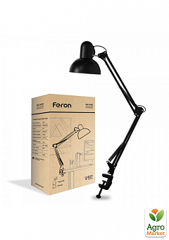 Настільний світильник Feron DE1430 на струбцині під лампу Е272