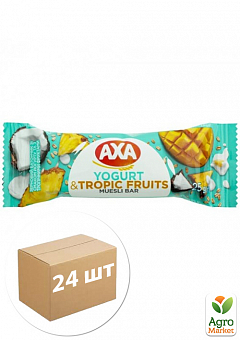 Батончик зерновой (йогурт и тропические фрукты) ТМ "АХА" 25г упаковка 24шт8
