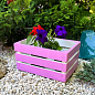 Ящик декоративный деревянный для хранения и цветов "Бланш" д. 25см, ш. 17см, в. 13см. (лиловый) купить