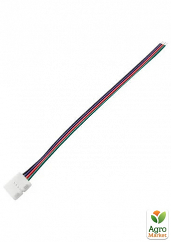 Соединитель 1 зажим 4pin 10mm провода 15см  для RGB ленты Lemanso / LMA9403 (936072)
