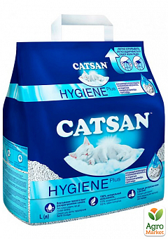 Наповнювач для котячого туалету Hygiene plus (мінеральний, поглинаючий) ТМ "Catsan" 4.9кг (10 л)1
