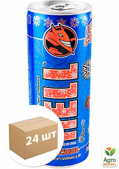 Енергетичний напій Cherry vanilla ТМ "Hell" 0.25 л упаковка 24 шт2