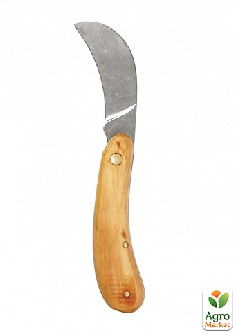 Нож монтерский серповидный, деревянная рукоятка ТМ TOPEX Арт.17B639