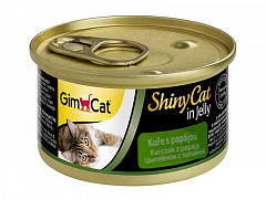GimCat Shiny Cat Влажный корм для кошек c цыпленком и папайя в желе  70 г (4129480)1