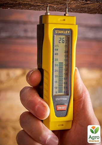 Вологомір для вимірювання вологості деревини та будівельних матеріалів STANLEY 0-77-030 (0-77-030)  - фото 3