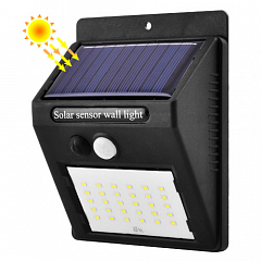 Настенный уличный светильник XF-6010-30SMD, 1x18650, PIR+CDS, солнечная батарея1