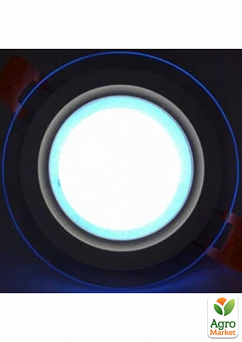 LED панель Lemanso LM1037 Сяйво 9W 720Lm 4500K + синій 85-265V / коло + скло (336111)