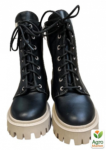 Жіночі черевики зимові Amir DSO2235 40 25,5см Чорний/Беж - фото 4