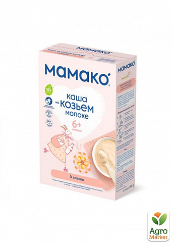 Каша молочная 5 злаков на козьем молоке Мамако, 200г