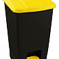 Бак для сміття з педаллю Planet 70 л чорний - жовтий (10795)