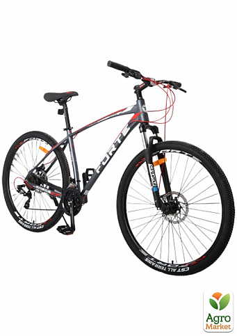 Велосипед FORTE TITAN размер рамы 19" размер колес 27,5" серо-красный (117172) - фото 2