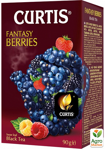 Чай Fantasy Berries (чорний байховий аромат) пачка ТМ "Curtis" 90г упаковка 12шт - фото 2