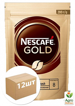 Кава Голд ТМ "Nescafe" 280г (пакет) упаковка 12 шт2