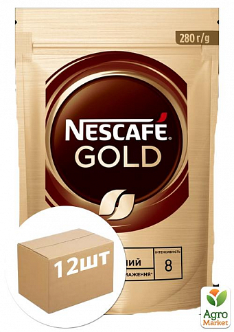 Кава Голд ТМ "Nescafe" 280г (пакет) упаковка 12 шт