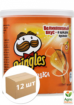 Чіпси ТМ "Pringles" Paprika (Паприка) 40 г упаковка 12 шт2