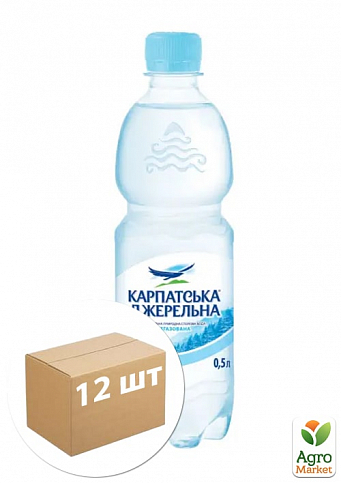 Вода ТМ "Карпатська джерельна" 0,5л упаковка 12шт