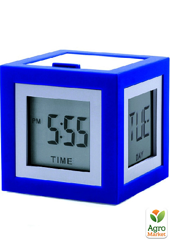 Будильник-термометр Lexon Cubissimo, синій (LR79B5)