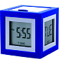 Будильник-термометр Lexon Cubissimo, синій (LR79B5)