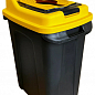Бак для сортировки мусора Planet Re-Cycler 70 л черный - желтый (пластик) (12194)